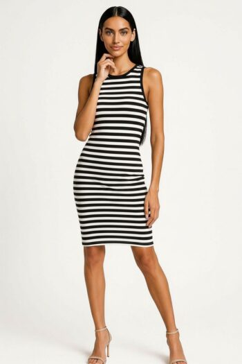 VESTIDO MIDI AJUSTADO RIB