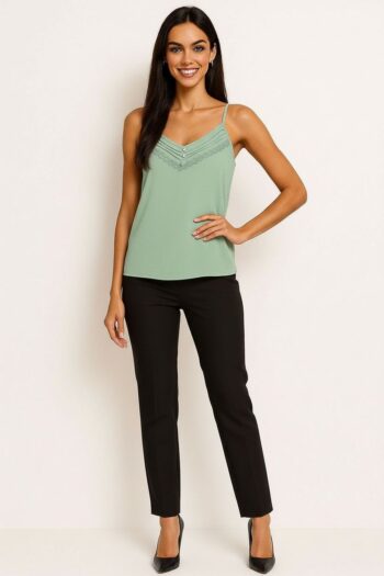 BLUSA TOP TIRANTES DETALLE ALFORZAS