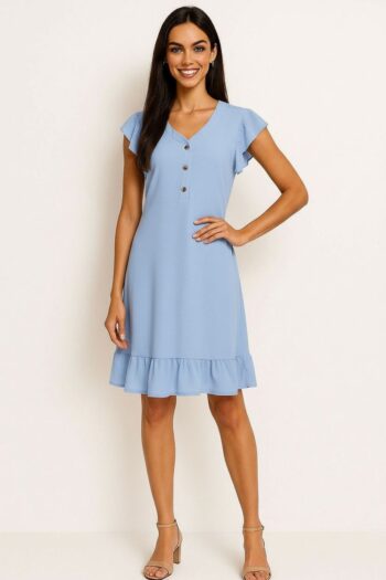 VESTIDO CORTO OLAN BOTONES