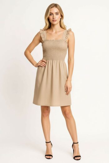 VESTIDO SMOCK CON TIRANTES