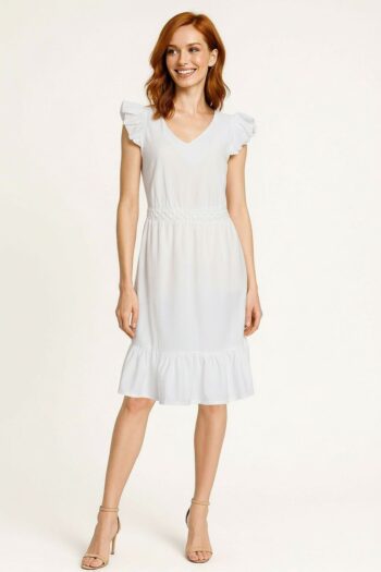 VESTIDO CORTO ESCOTE PICO