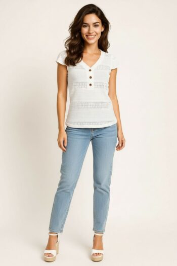 PLAYERA BOTONES MADERA