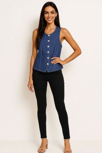 CHALECO SIN MANGAS BOTONES