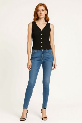 PLAYERA CHALECO BOTONES RIB