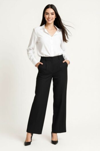 PANTALÓN DE PINZAS RECTO