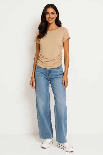 PLAYERA MANGA CORTA AJUSTE LATERAL