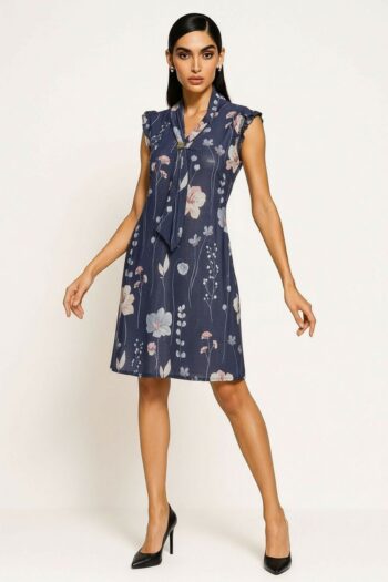 VESTIDO CORTO CON LAZO