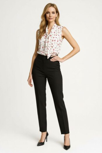 BLUSA CORBATA SIN MANGAS