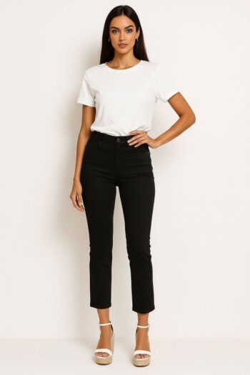 PANTALÓN CAPRI AJUSTE PRETINA BOTÓN