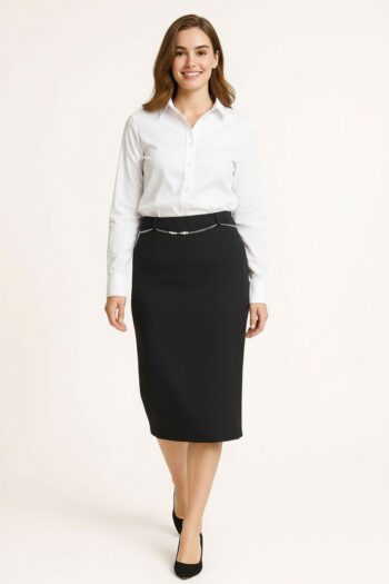 FALDA MIDI CINTURÓN BOLSAS