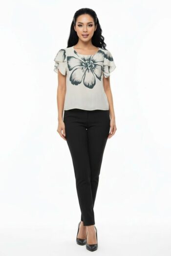 BLUSA MANGA CORTA ESTAMPADA