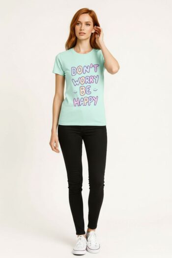 PLAYERA ESTAMPADO TEXTO COLORIDO