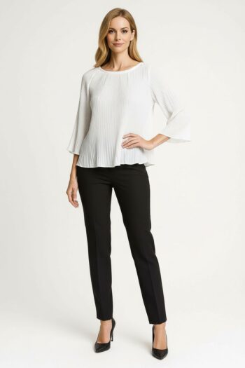 BLUSA PLISADA MANGA AMPLIA