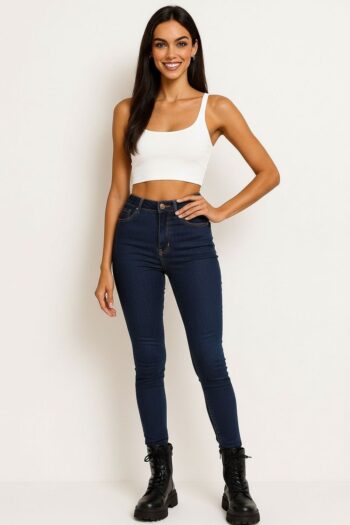 JEANS SKINNY TIRO MEDIO