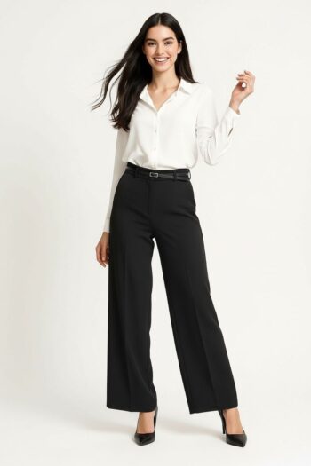 PANTALÓN RECTO CON CINTURÓN