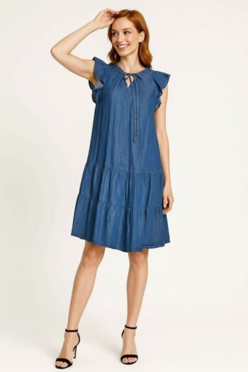 VESTIDO CORTE AMPLIO DETALLE