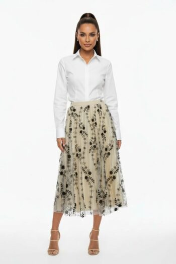 FALDA MESH LARGO MIDI