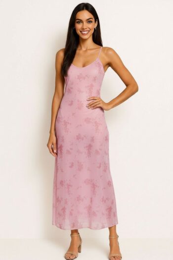 VESTIDO TIRANTES MESH LARGO