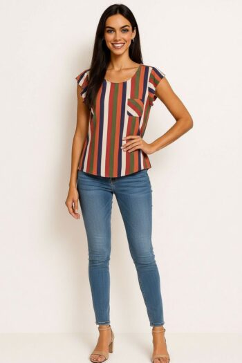 BLUSA MANGA CORTA CON BOLSA