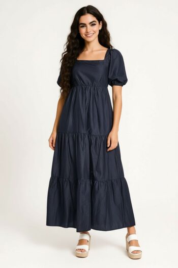 VESTIDO MIDI MANGA GLOBO