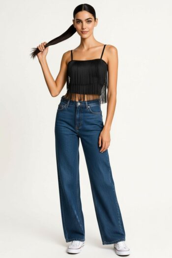 BLUSA DE TIRANTES CON FLECOS