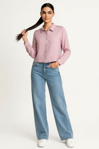 BLUSA CAMISERA CON CHARRETERA