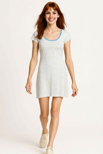 VESTIDO RIB MANGA CORTA