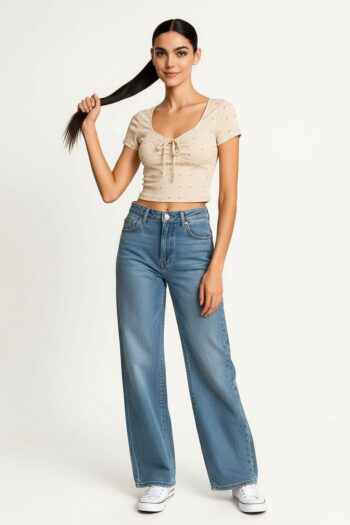 PLAYERA RIB ESCOTE FRUNCIDO