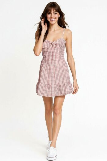 VESTIDO CAMPESINO CORTE CON OLAN