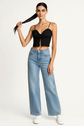 BLUSA TOP TIRANTES CON MOÑO