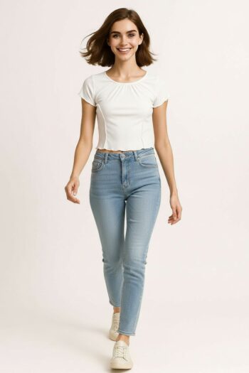 PLAYERA RIB DETALLE FRUNCIDO