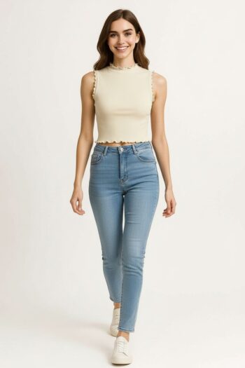 PLAYERA SIN MANGAS CUELLO ALTO