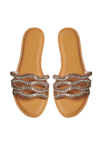 SANDALIA PISO TIRAS DECORADAS