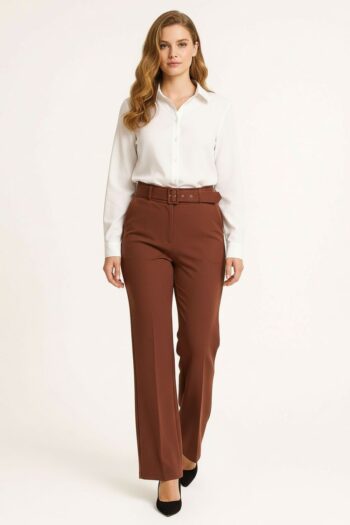 PANTALÓN RECTO CON CINTURÓN