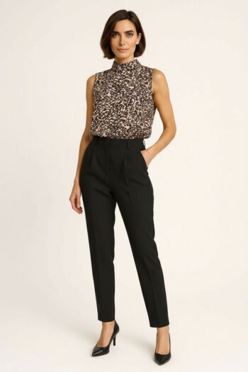 BLUSA CUELLO ALTO TRASERA