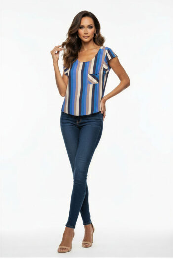 BLUSA RECTA CON BOLSA