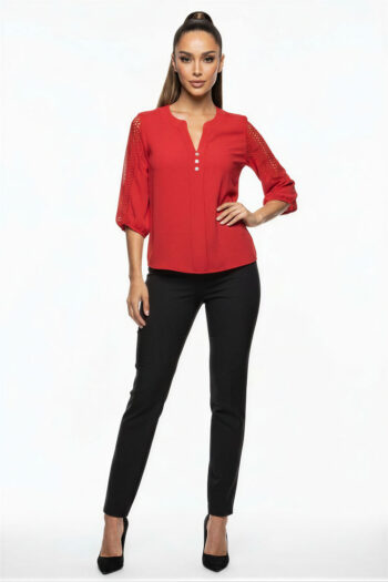 BLUSA CUELLO MAO BOTONES