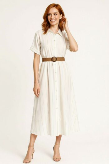 VESTIDO CAMISERO LARGO BOTONES