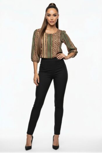 BLUSA CUELLO REDONDO MANGA