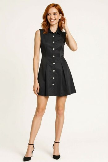 VESTIDO CORTO CON BOTONES