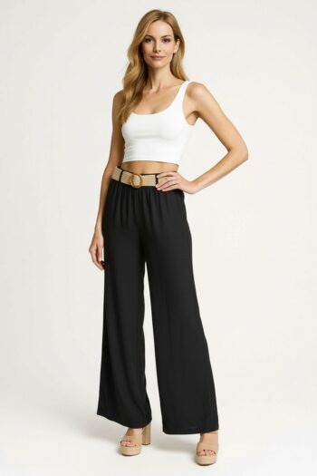 PANTALÓN AMPLIO CON CINTURÓN