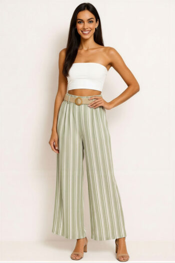 PANTALÓN AMPLIO CON CINTURÓN