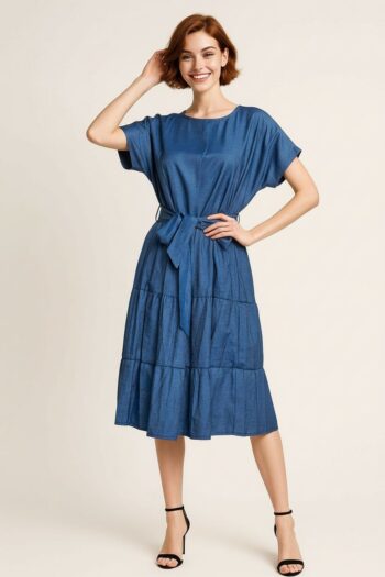 VESTIDO CINTURÓN AJUSTE GAJOS