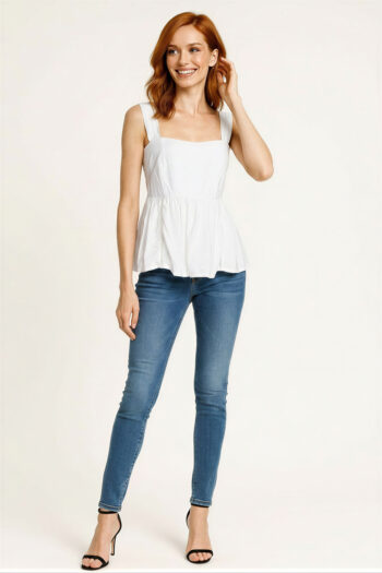 BLUSA TIRANTES CORTE PEPLUM