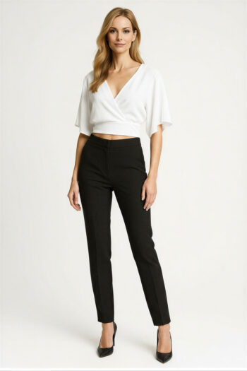 BLUSA CRUZADA CON AMARRE