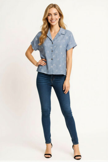 BLUSA CAMISERA BOTONES CLÁSICOS