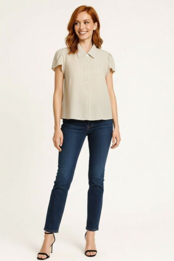 BLUSA PINZAS BOTONES FRENTE