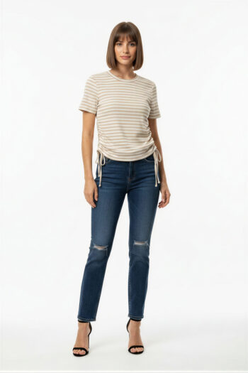 PLAYERA AJUSTE LATERAL CORDÓN