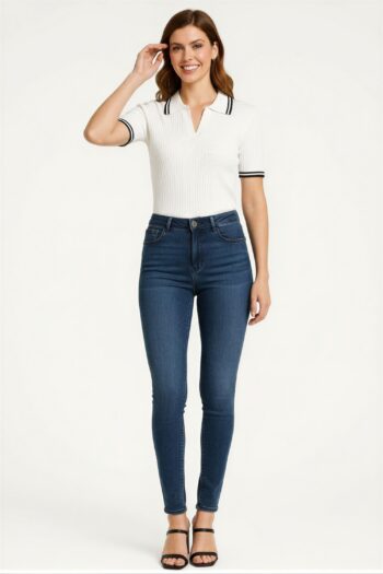 SUÉTER POLO TEJIDO LISO