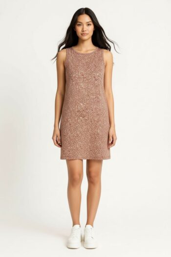 VESTIDO SIN MANGA RIB RECTO